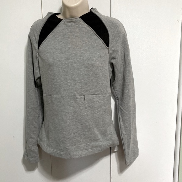 DANSKIN Gray and Black Long Sleeve Pullover Zipper Sweatshirt Womens Small - Picture 5 of 15